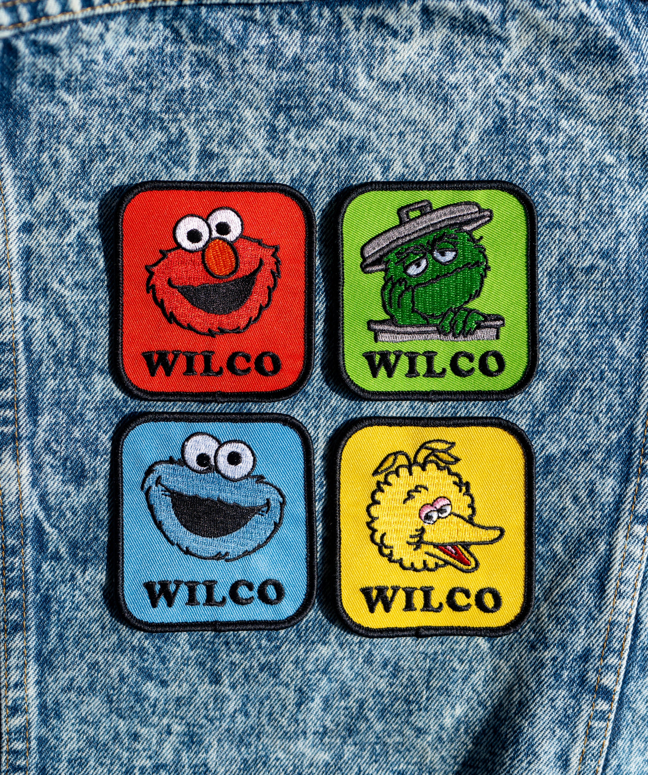 Sesame Street x Wilco Embroidered Patch Pack • Wilco x Sesame Street x Oxford Pennant - Image 2