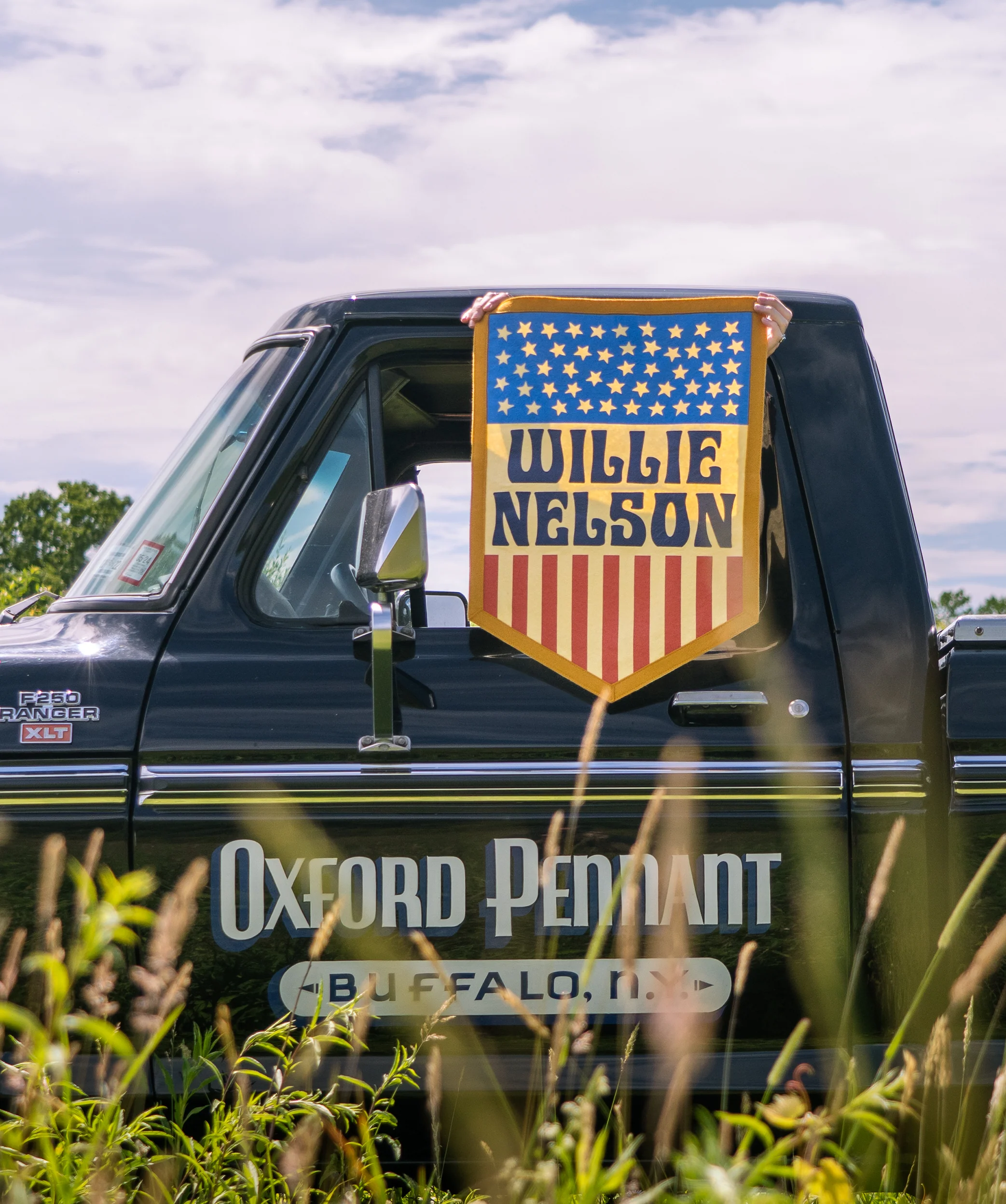 Stars and Stripes Willie Nelson Camp Flag • Willie Nelson x Oxford Pennant - Image 2